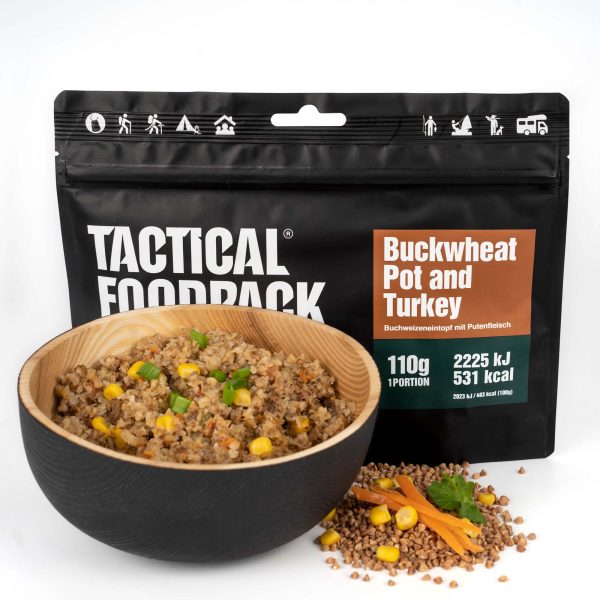 Tactical Foodpack Buckwheat (Buchweizen) pot and turkey - 100% natural food
