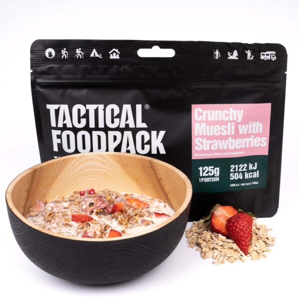 Tactical Foodpack® Knuspermüsli mit Erdbeeren 125g (Crunchy Muesli with Strawberries)
