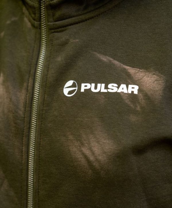 Pulsar Hoodie with Zipper olive, XL - Image 3