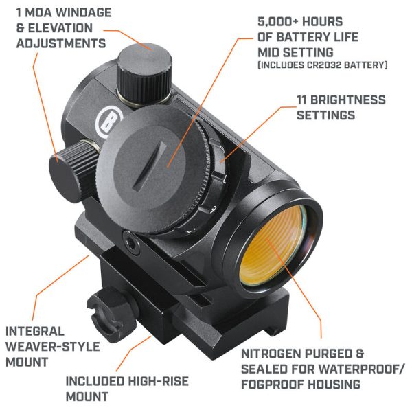 1x25 TRS-25 3 MOA Dot, Hi-Rise Mount - Image 3