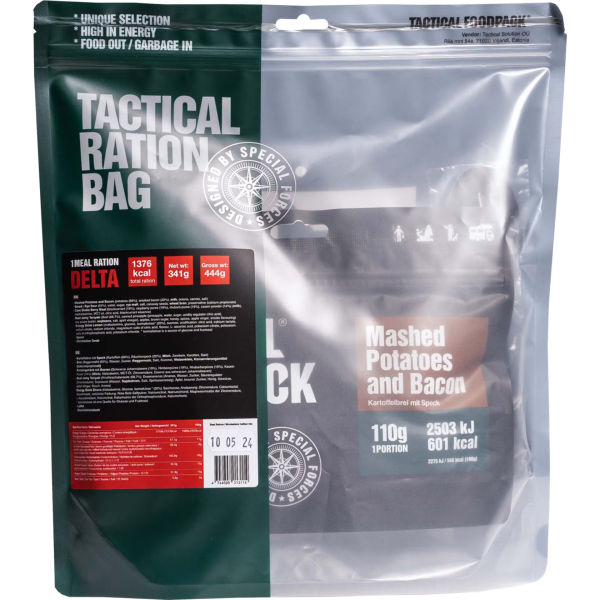 Tactical Foodpack® 1x Mahlzeit Ration DELTA 341g (1 Meal ration Delta) - Image 2