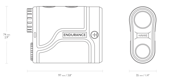 Hawke Endurance Laser Range Finder 1500m, Hunt mode | Rain | Yds/m mode | IPX7 WR - Image 6