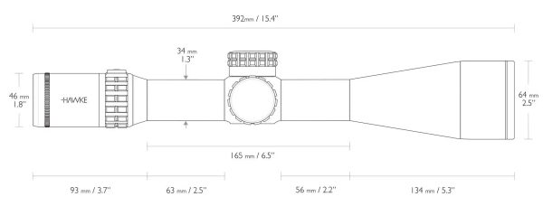 Hawke Frontier 34 FFP 5-30x56, 34mm, FFP Mil Pro Ext (30x) - Image 4