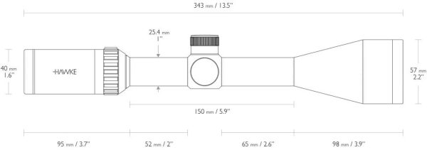 Hawke Vantage 3-9X50, 1" 30/30 (Wire) - Image 3