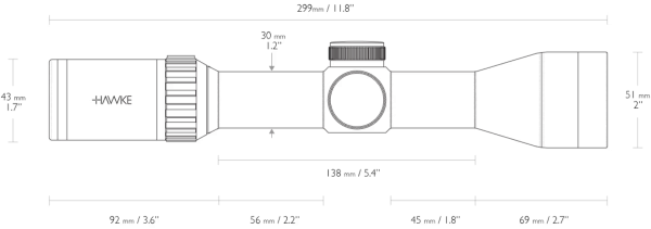 Hawke Vantage WA 1.5-6x44, 30mm, IR L4A Dot - Image 4