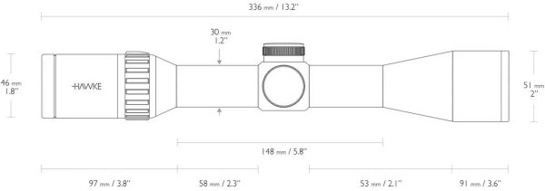 Hawke Endurance WA 1.5-6x44, 30mm, IR L4A Dot - Image 4