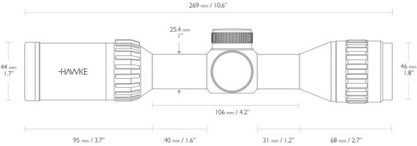 Hawke Airmax 2-7x32 AO, 1" AMX - Image 3