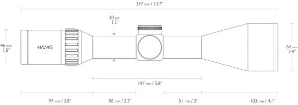 Hawke Endurance WA 3-12x56, 30mm, IR LR Dot (8x) - Image 4