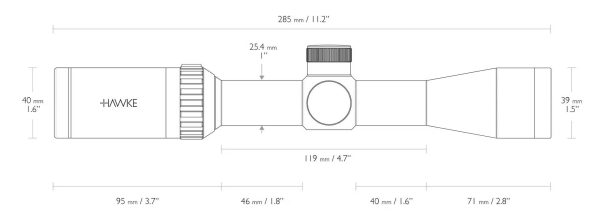 Hawke Vantage 2-7x32, 1" 30/30 (Wire) - Image 3