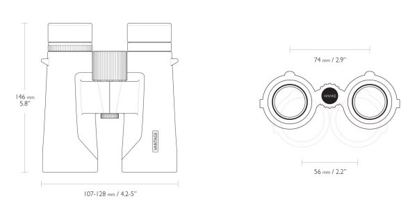 Hawke Vantage Fernglas 8x42 Grün, BAK4 | Waterproof - Image 3