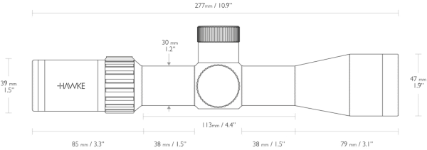 Hawke Airmax 3-12x40 SF Compact, 30mm, AMX IR - Image 4