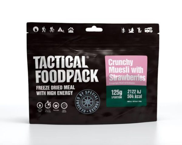 Tactical Foodpack® Knuspermüsli mit Erdbeeren 125g (Crunchy Muesli with Strawberries) - Image 2