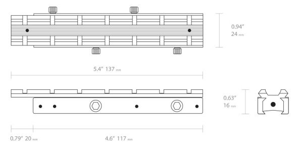 11mm zu Picatinny mit Winkelverstellung