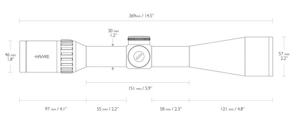Hawke Endurance 4-16x50 SF, 30mm, IR .223/.308 (16x) - Image 4