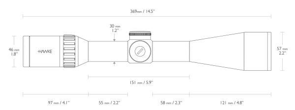 Hawke Endurance 4-16x50 SF, 30mm, IR LR Dot (8x) - Image 4