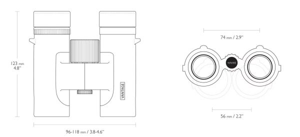 Hawke Vantage Fernglas 8x32 Grün, BAK4 | Waterproof - Image 3