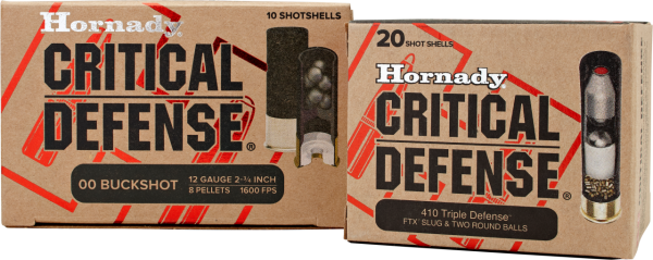 MUNITION HORNADY SHOTGUN 12/70 00 BUCKSHOT CRITICAL DEFENSE (10) - Image 2