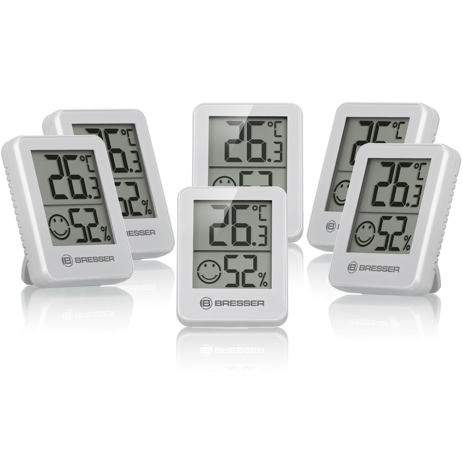 Bresser BRESSER ClimaTemp Thermo-Hygrometer Indikator 6er Set weiss | Waffenglauser.ch