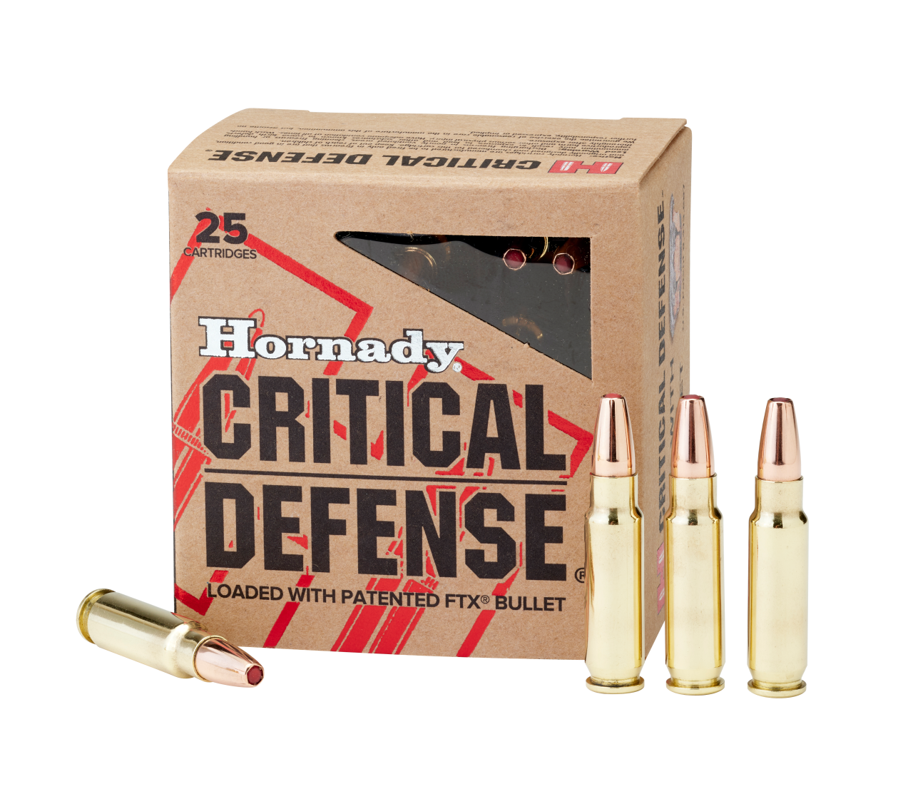 MUNITION HORNADY CRITICAL DEFENSE RIFLE 5.7X28MM 40 GR FTX (25) | Waffen Glauser AG
