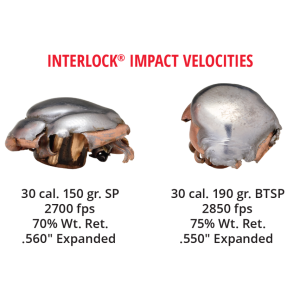 GESCHOSS HORNADY 30 CAL .308 165 GR SP INTERLOCK (100) | Waffen Glauser AG