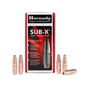 GESCHOSS HORNADY 30 CAL .308 190 GR SUB-X (300 BLACKOUT) (100) | Waffen Glauser AG