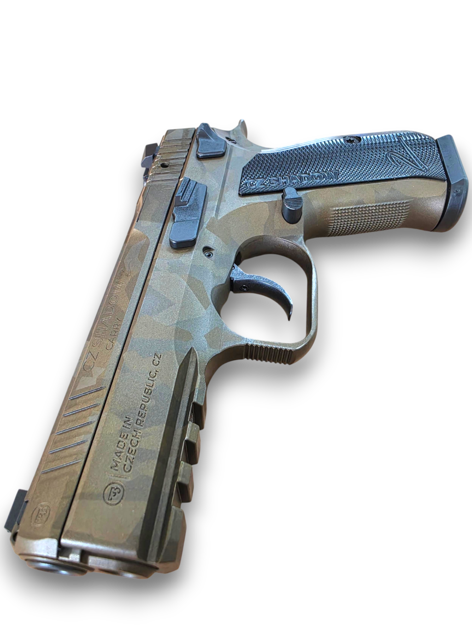 Pistole CZ Shadow 2 Compact Carry OR FDE/ Bronze CAMO 9mm Para 15-Schuss | Waffen Glauser AG