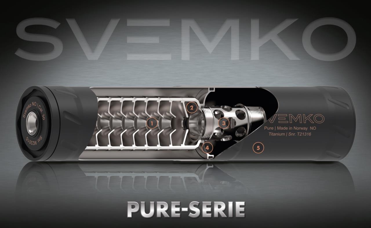 Schalldämpfer Svemko PURE M Kaliber .30 mit 5/8-24 Gewinde | Waffen Glauser AG